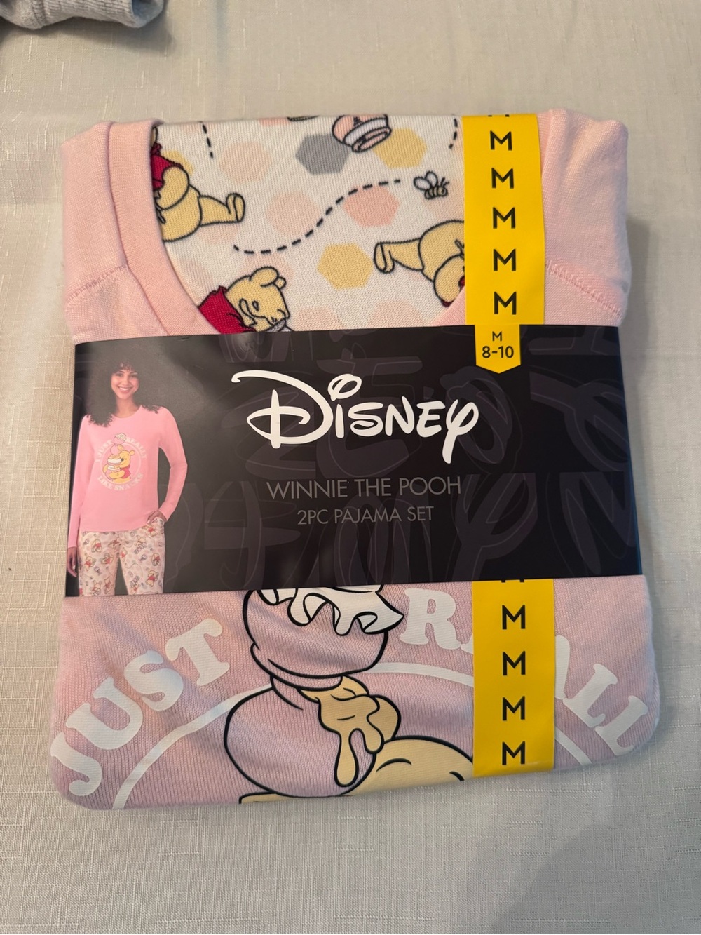 Disney Winnie the Pooh 2-Piece Pajama Set M NWT